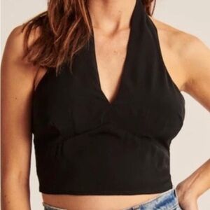 Abercrombie & Fitch Black Halter Tank Top